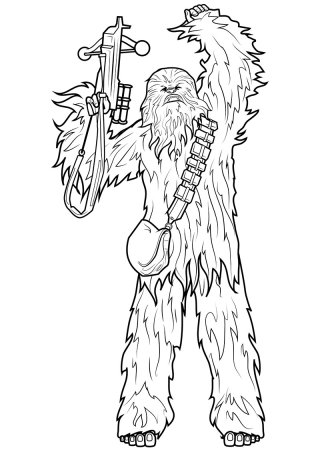 Раскраски Звёздные войны Чубака