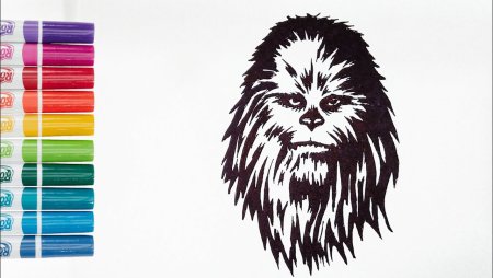 Раскраска Звездные войны Чубакка