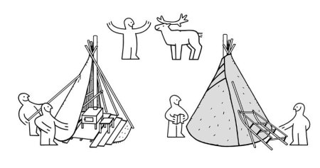 Чум рисунок