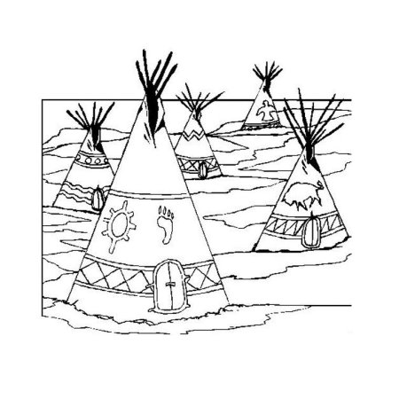 Чум для раскрашивания