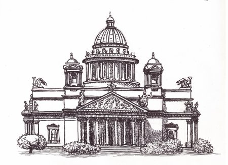 Исаакиевский собор в Санкт-Петербурге рисунок