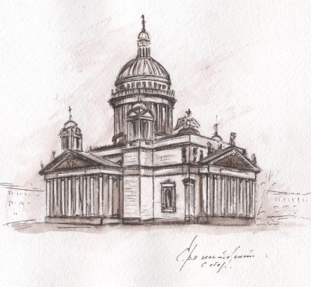 Исакиевский собор в СПБ черчежи