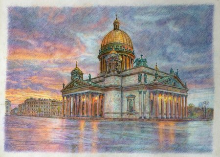 Исаакиевский собор в Санкт-Петербурге вектор