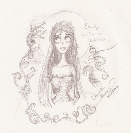 Раскраски Эмили труп невесты