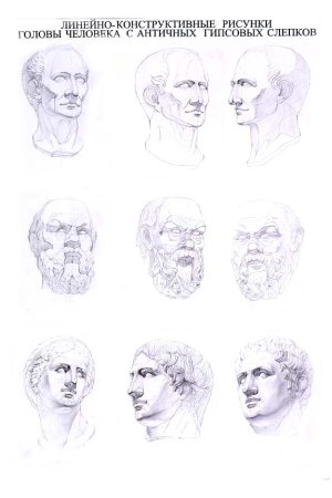 Сократ голова гипсовая МАРХИ этапы