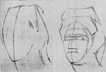 Этапы рисования головы человека