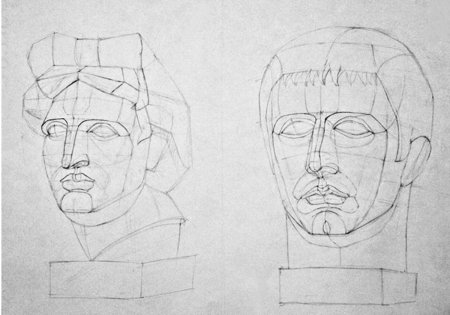 Этапы рисования головы