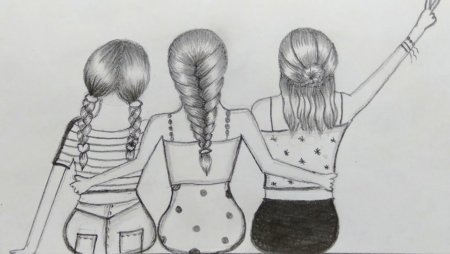 Friendship Day рисунок карандашом