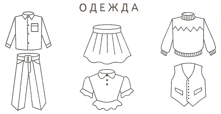 Одежда раскраска для детей