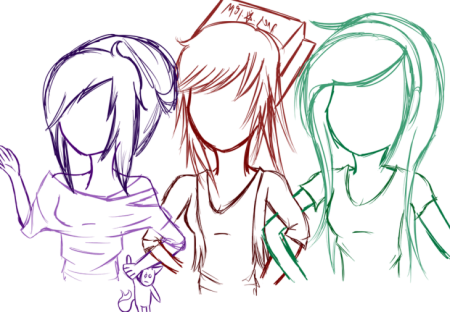 Позы для рисования подружек