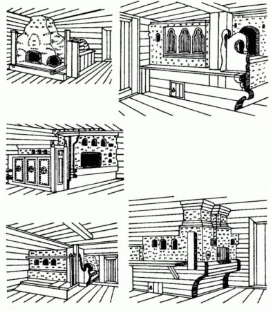 Красный угол в избе рисунок