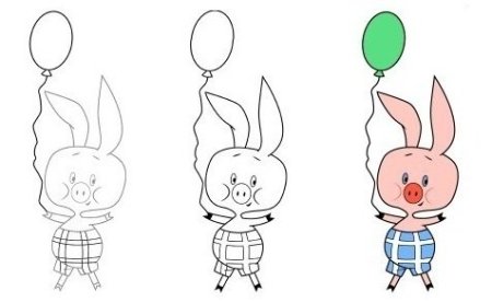 Как нарисовать пяточка из Винни пуха