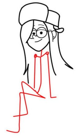 Нарисовать Диппера из Гравити Фолз легко