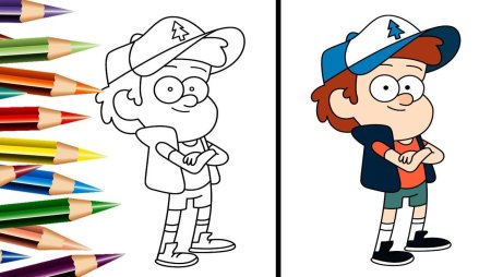 Гравити Фолз герои карандашом