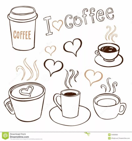 Кофе для срисовки карандашом