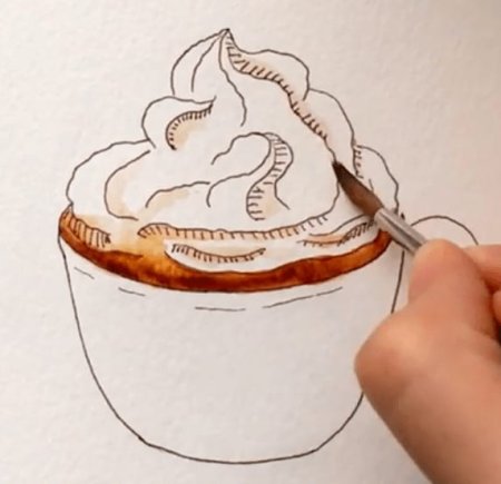 Рисунки на кофе поэтапно