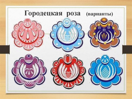 Городецкая роза Городецкая роспись