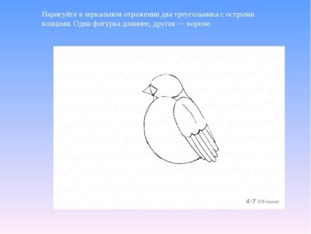 Этапы рисования воробья