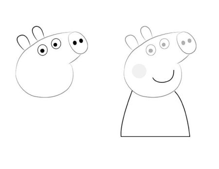 Срисовывать свинку Пеппу