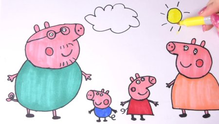 Как рисуется Свинка Пеппа