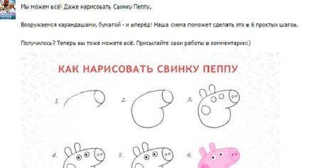 Свинка Пеппа рисунок карандашом