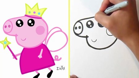 Срисовки свинки Пеппы
