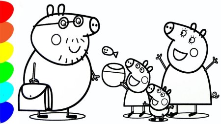 Свинка Пеппа срисовать