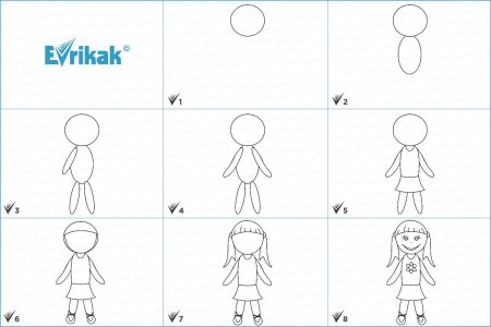 Пошаговое рисование человека для детей 5-6 лет