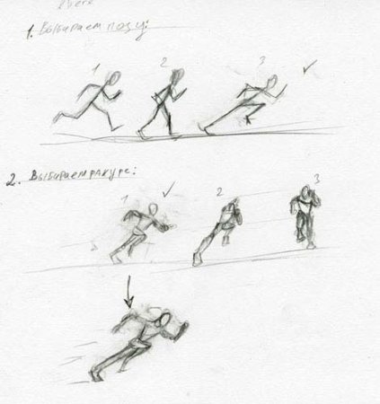 Человек бежит рисунок поэтапно (44 фото) » рисунки для срисовки на вороковский.рф