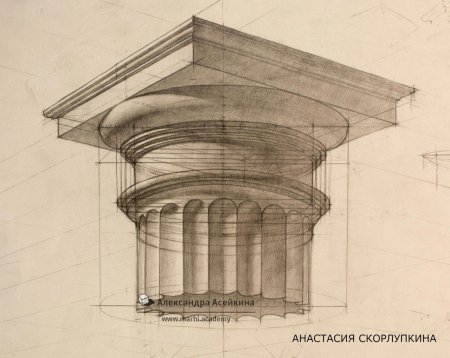 Капитель дорического ордера гипс