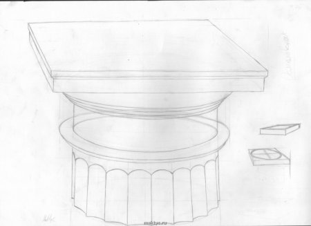 Капитель дорического ордера построение