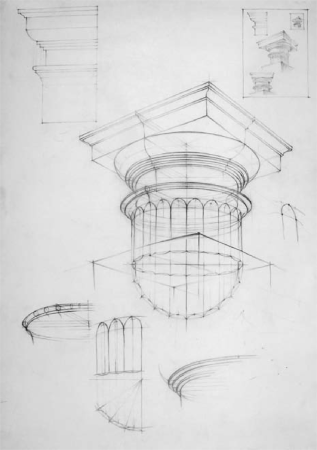 Дорическая Капитель Академический рисунок
