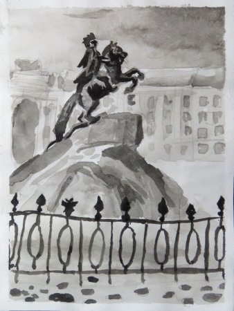 Медный всадник Этюд