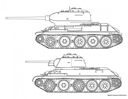 Т 34 85 сбоку рисунок