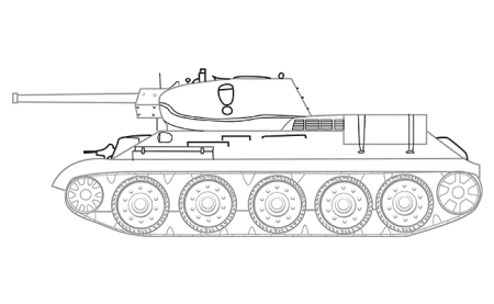 Рисунок танка т 34 85