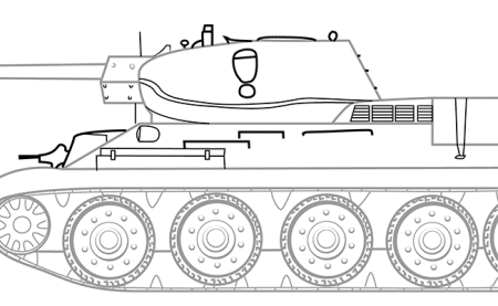 Танк т34 рисунок поэтапный