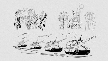 Парад раскраска