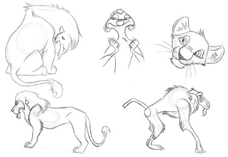 Как нарисовать лежащего Льва поэтапно