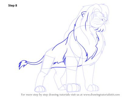 Рисунок по этапно Король Лев