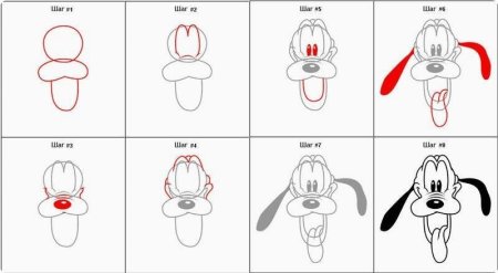 Поэтапные рисунки персонажей Диснея