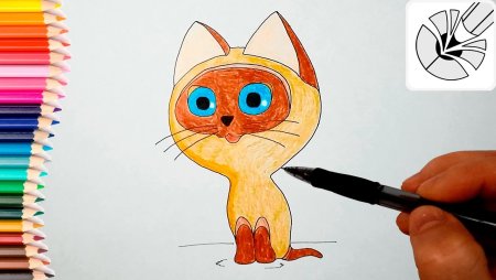 Раскраска мультик котенок Гав