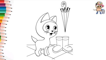 Котенок Гав карандашом
