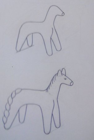 Дымковская игрушка поэтапное рисование