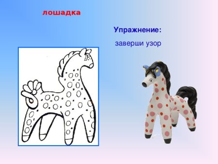 Дымковская лошадка рисование в средней группе