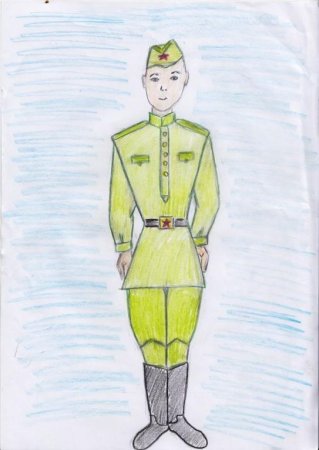 Рисунок солдата для срисовки