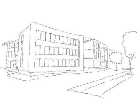 Эскиз здания школы