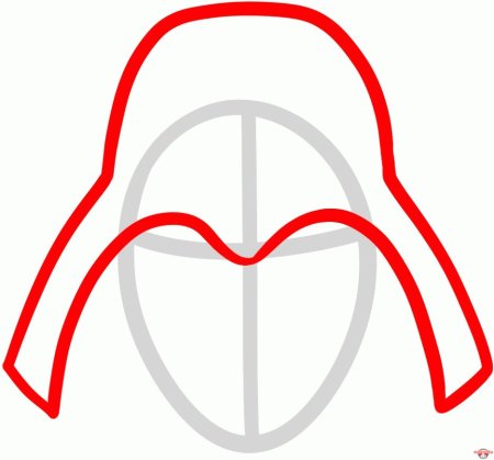 Шлем Дарта Вейдера рисовать