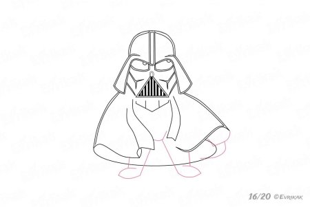 Дарт Вейдер рисунок карандашом легкий