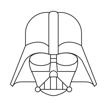 Звездные войны маска Дарта Вейдера раскраска