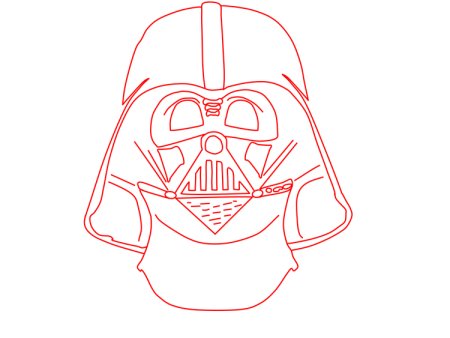 Шлем Дарта Вейдера рисунок сбоку